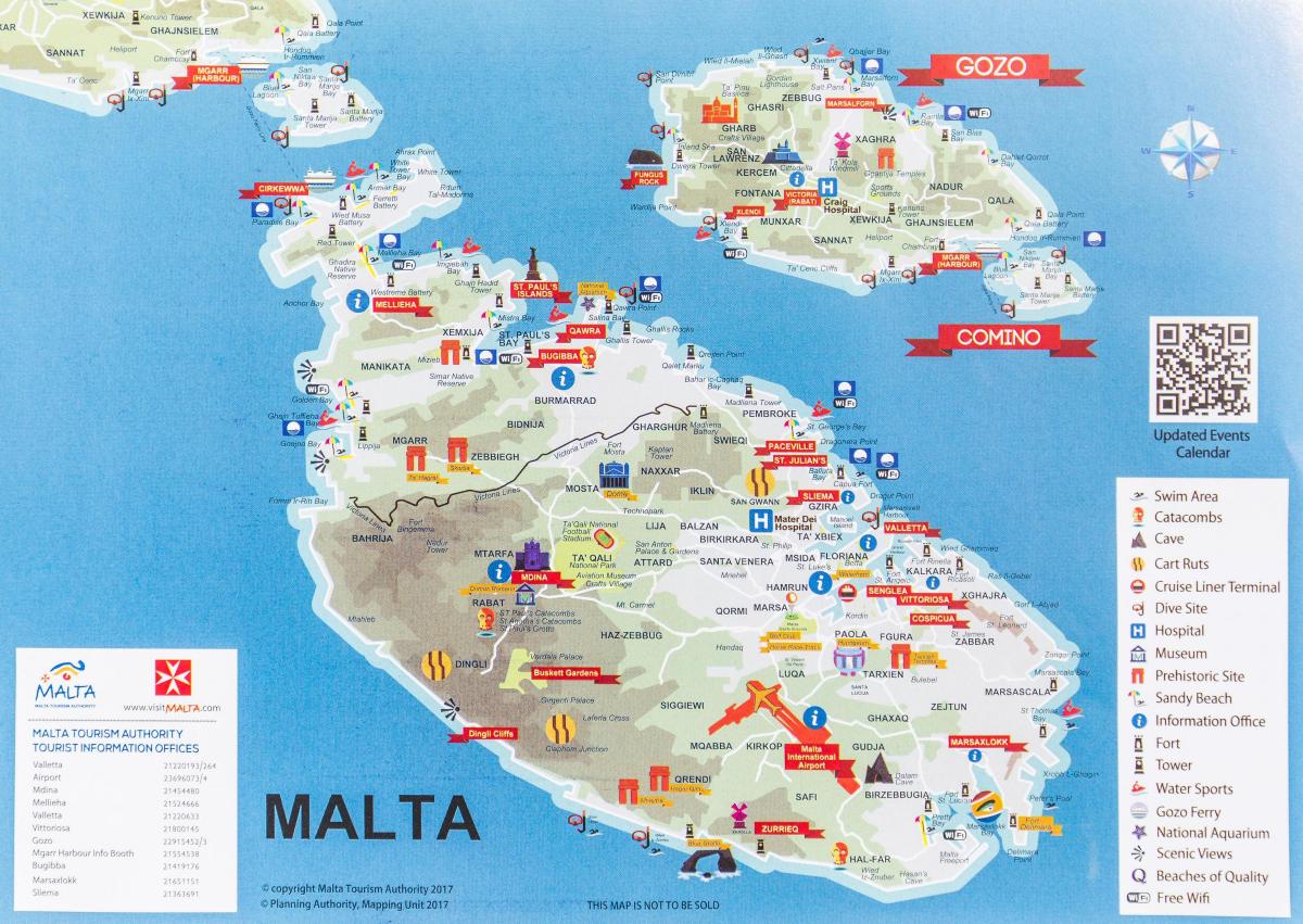 Malta travel map