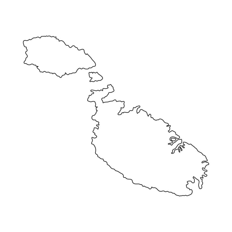 Blank Map Of Malta Outline Map And Vector Map Of Malta